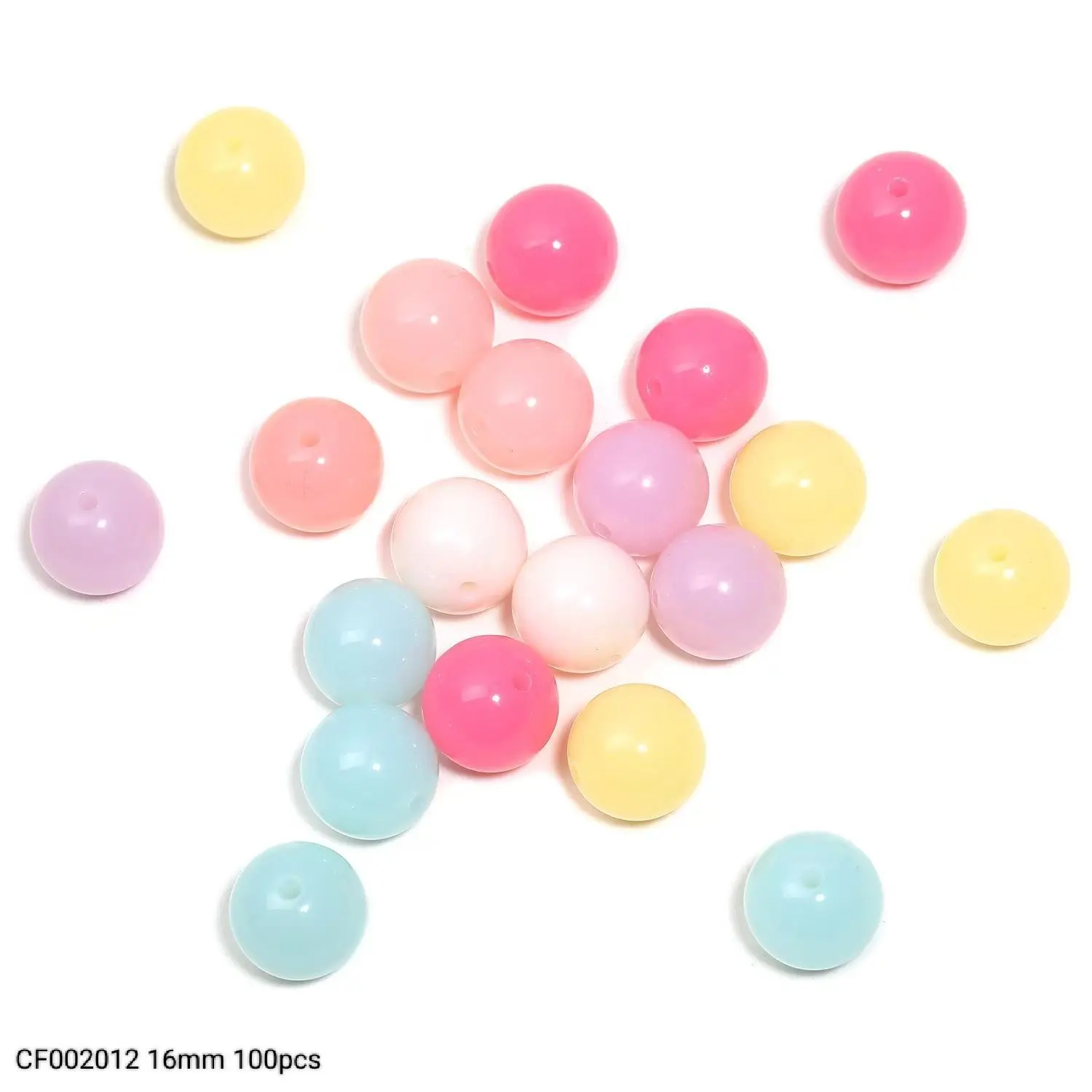 CF002012 16mm 100pcs candy color mix
