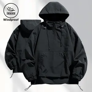 2025 Spring Autumn New Workwear Hooded Softshell Jacket Men's Coat