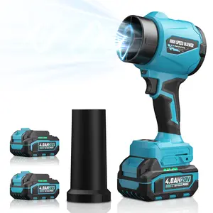 VERVEWAVE 20V Battery Operated High Speed Lightweight Wireless Handheld Lithium Blower - Cordless Leaf Blower & Jet Air Duster Kit with 2 Batteries for Car Drying, Garden Use, Battery Operated Leaf Blower, High Speed Blower