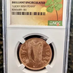 1968 Irish Penny in Brilliant Uncirculated Condition. ***GOOD LUCK PENNY***