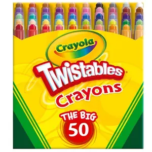 Crayola Mini Twistables Crayons 50ct – No Peel Crayons for Kids Ages 3+
