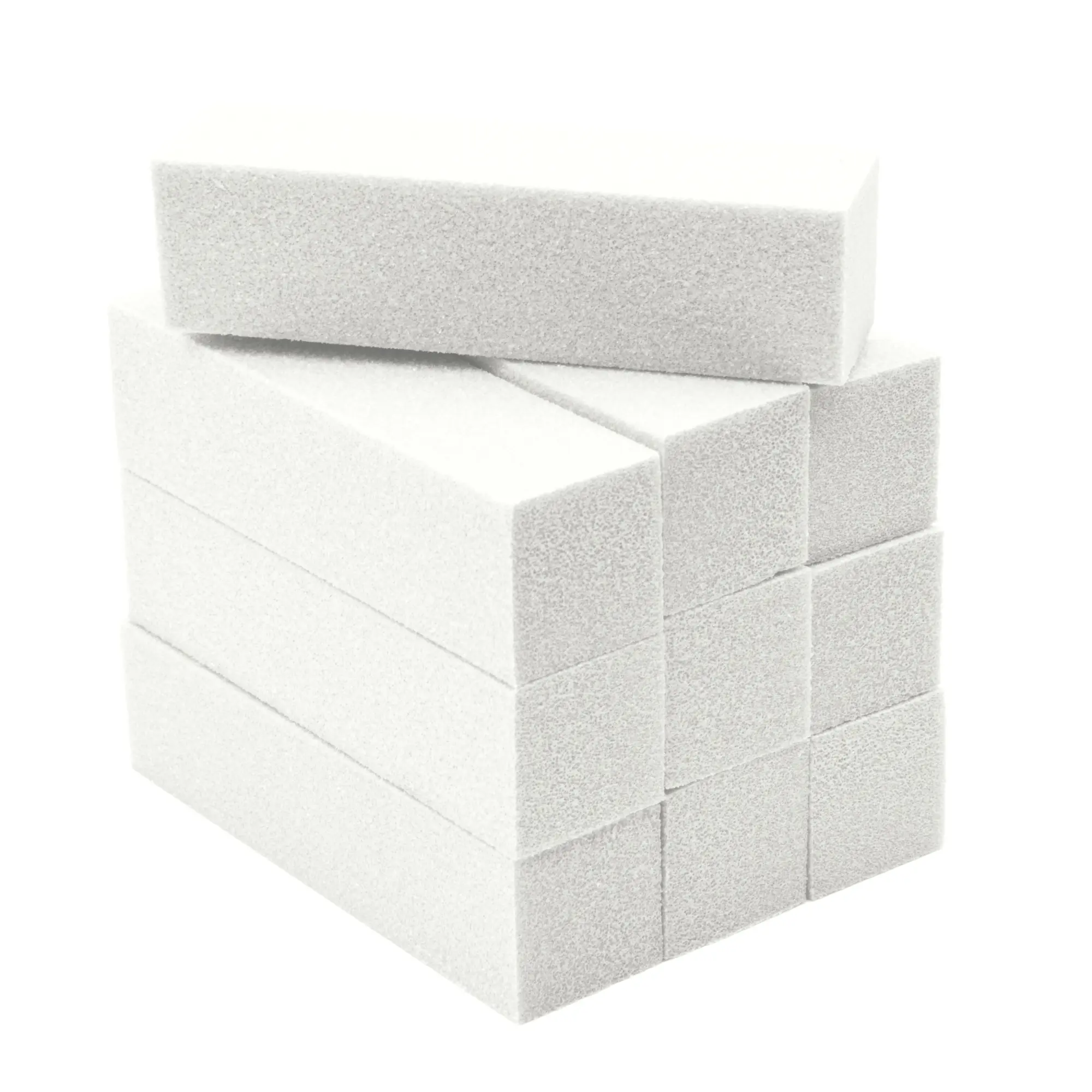 10pc PrettyClaw 4-Sided White Nail Buffer 120/120/120/120 White Grit Professional Acrylic Nail Buffers Double Sided Nail Buffer for Nails Mini Sanding Blocks Nail Care Manicure nail tech nail supplies Compact Salon