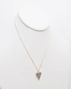 Purple Micro Pave Opal Necklace