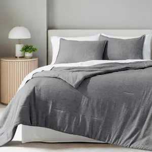 Comforter - Twin/Twin Extra - Ultra-- Goose Down Alternative - Premium 1800 Series - Warmth Comforter (Twin/Twin XL, Heathered Charcoal)
