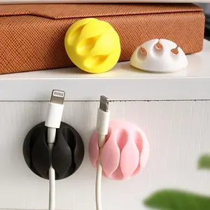 1Pc Simple Charge Cable Desktop USB Cable Holder Mouse Cable Organizer