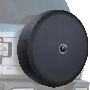 Spare Tire Wheel Cover with Backup Camera Hole Compatible with Ford Bronco(2021-2025) Spare tire Exterior Accessories Black 32"