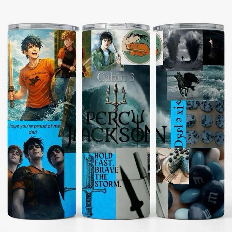 Personalized Demigod 20oz Tumbler - Customizable Drinkware for Fans of Percy Jackson - Perfect for Flasks and Everyday Use