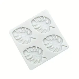 Monstera Leaf Silicone Mold for candy, chocolates, soap & Bath Bombs - Non-Toxic Gelatin Release Mould, Dishwasher, & Microwave (Compatible with Corn Flour, Plaster, Wax) - Cactus-Themed foraging design)