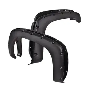Pocket Rivet Bolt-On Fender Flares Fit For Chevy Silverado GMC Sierra 1999-2006 4PCS Textured Black Wheel Arch Cover Guard Shroud Trim Exterior Truck Accessories