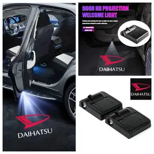 4 Pack Toyota & Daihatsu Logo Car Door Projector Lights, LED Welcome Ghost Shadow Courtesy Puddle Lights for Toyota Camry Corolla RAV4 Highlander & Daihatsu Terios Sirion Mira