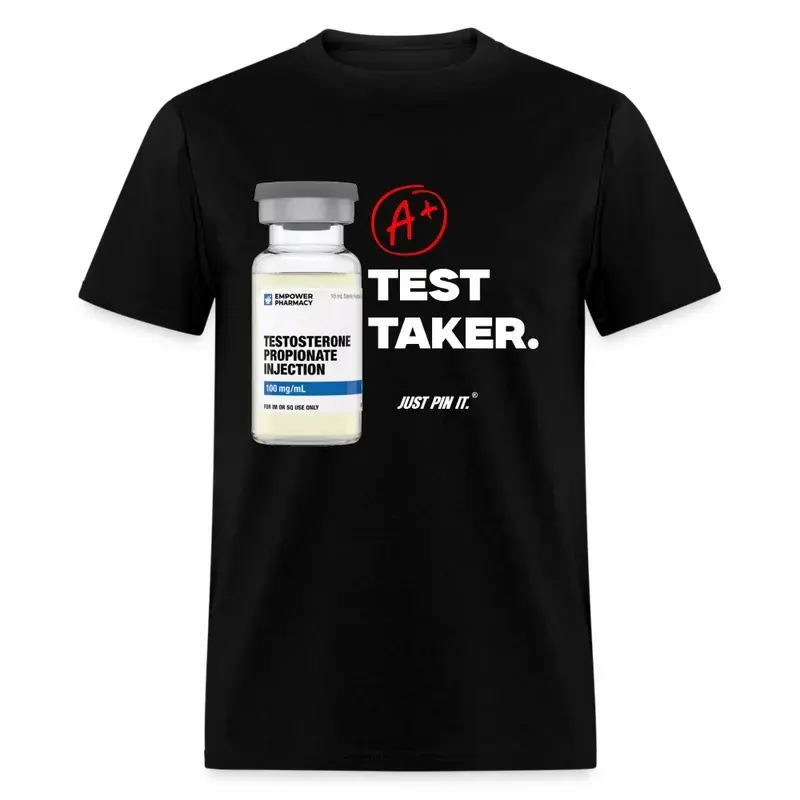 Men's Casual Graphic T-Shirt - 'Test Taker' Minimalist 100% Cotton Short Sleeve Tee, Aesthetic Academic Humor Gift for Students