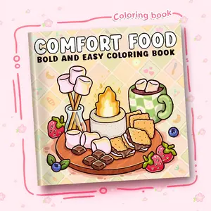 Joyful Comfort Food Coloring Book, Artistic Relaxation with Charming Food Scenes, Perfect Gift for Creative Expression & Leisure Time, Artistic Enjoyment