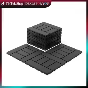 44 Pcs Interlocking Deck Tiles -12"x12" Easyand Quick Installation, Easy to Install, Easy toClean, Suitable for Porch, Poolside, Outdoor& Indoor Balcony Backyard