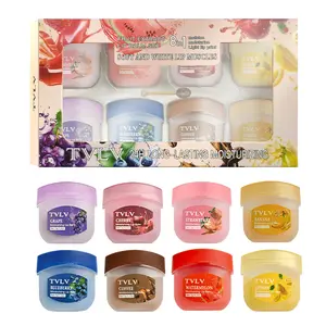 8-piece Moisturizing Lip Mask Set Box, Nourishing Lip Care, Keeping Lips Hydrated All Day Long. Suitable for Gift-giving, Suitable for Use in Autumn and Winter.
