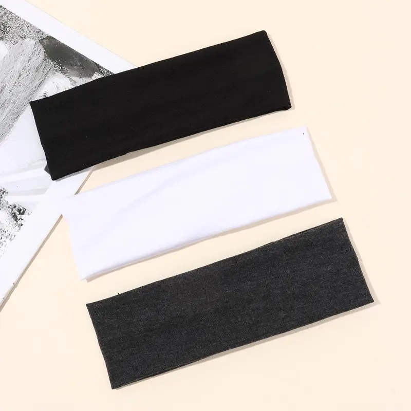 Solid Color Minimalist Hair Band, High Stretch Face Washing & Sporting Hair Band for Women and Girls, Elastic Headband, Stretchy Headbands, Sports Headbands, Workout Headbands, Yoga Headband