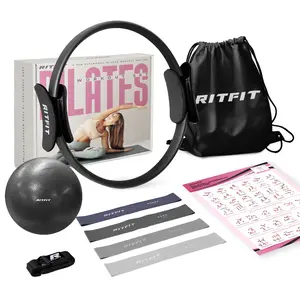 RitFit Pilates Ring Circle - 14 Inch Magic Fitness Circle for Toning Inner & Outer Thighs, Bonus Workout Guide Included