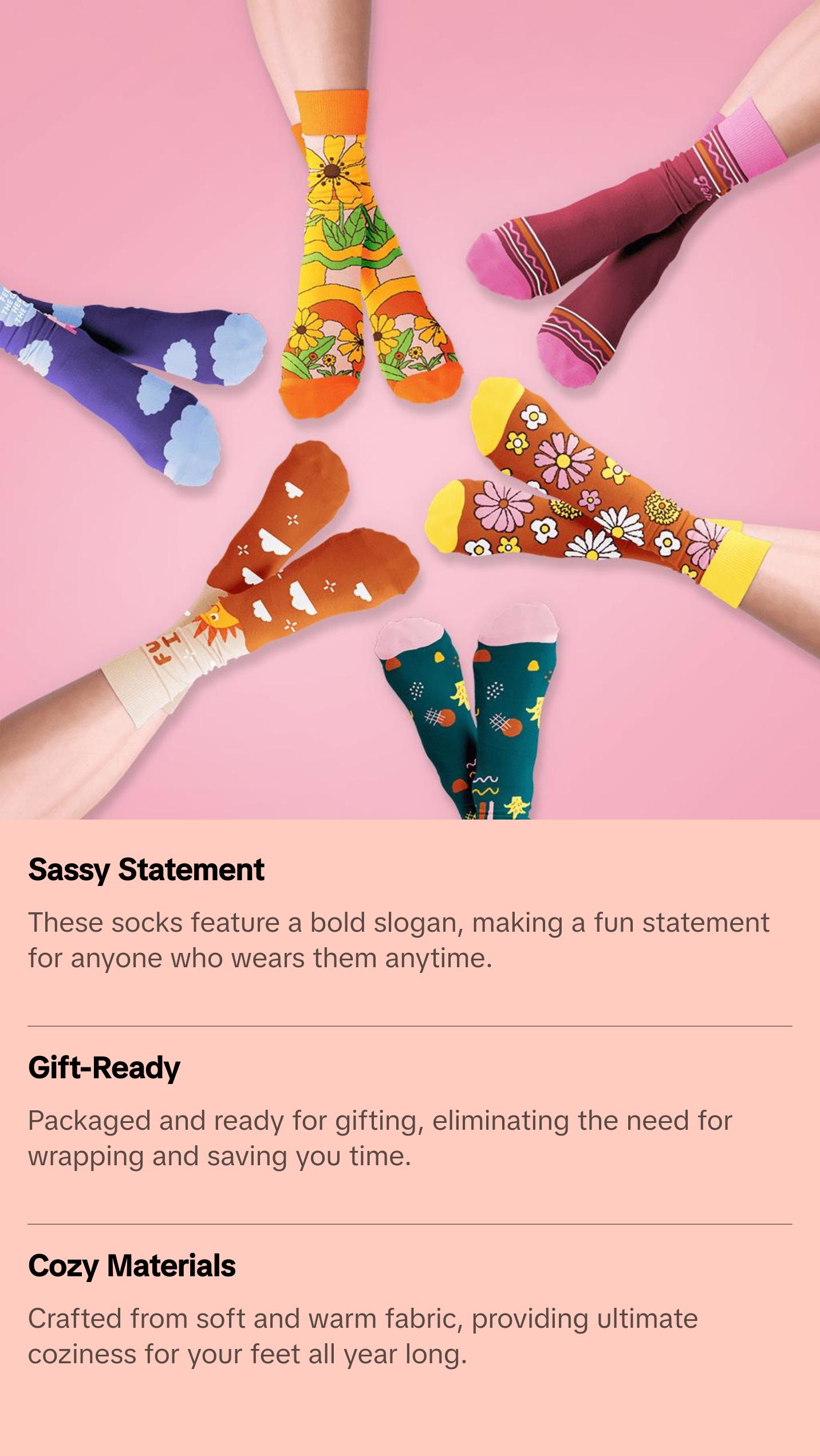 Gift-Ready "Fuck It" Socks statement socks Womenswear Cute Gift-Ready "Fuck It" Socks statement socks Womenswear Cute