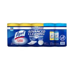 Lysol advanced cleaning disinfecting wipes variety pack 360ct