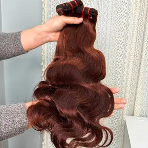 [We Heart Shops] 11A Chestnut Brown Cambodian 100% Virgin Human Hair Straight Body Wave Fall Hair