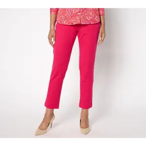 Isaac Mizrahi Live! Regular 24/7 Stretch Straight Ankle Length Pants