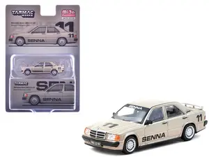 Mercedes-Benz 190 E 2.3-16 #11 Ayrton Senna Winner "Race of Champions" (1984) "Global64" 1/64 Diecast Model by Tarmac Works