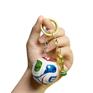 2026 World Cup Souvenir Football Pendant Keychain Exquisite Pendant Hercules Cup  Fan Souvenir Mascot Cartoon Hanging Decoration Car Accessory Gift for Male or female friend