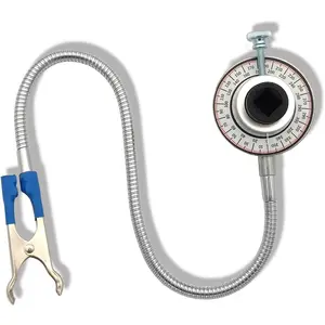Torque Angle Meter, 1/2" Drive Wrench Angle Gauge, 14" Flexible Clip Arm, CR-V Steel