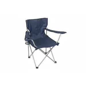 Ozark Trail Folding Camp Chair Dark Blue 250lb Capacity Quad Fold Steel Frame