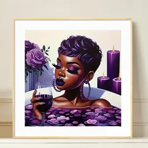 Women Scenery Diamond Painting Gem Kits Without Frame,Full Round Mosaic Diamond For Art With Tools Home Wall Decoration