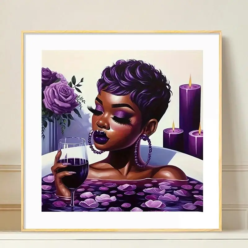 Women Scenery Diamond Painting Gem Kits Without Frame,Full Round Mosaic Diamond For Art With Tools Diy Kit Crafts Home Wall Decoration