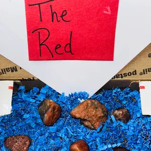 The Red Box-Rough Gemstone Box-Crystals/Gemstones/Minerals