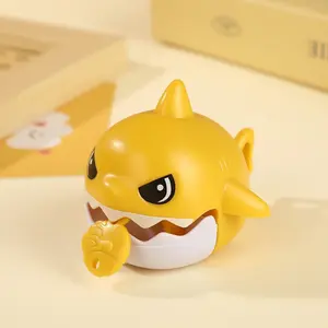 Pull String Chomping Shark Fidget Toy Keychain | Funny Stress Relief Biting Shark, Interactive Pull Line Moving Shark Eating Fish Toy, Cute Sensory Gadget for Kids Adults, Backpack Charm, Party Favor Gift