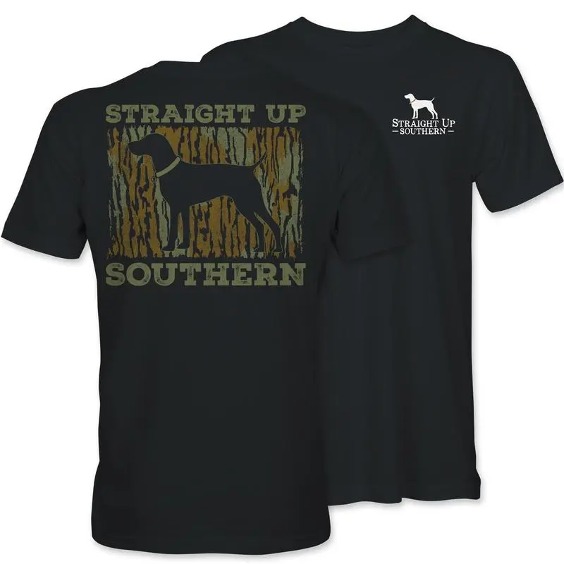 Camo Logo - Southern Pointer Silhouette Flag T-Shirt-Youthful & Vibrant - Every Size Available