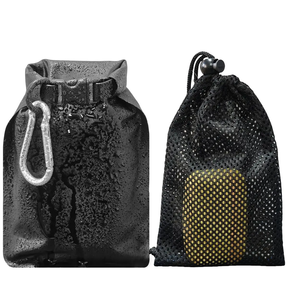 Portable Travel Soap Bag Set, 2pcs/set Including 1pc Waterproof Leakproof Bag and 1pc Mesh Bag, Quick Dry Soap Bag for Standard Soap Bars & Conditioner Bars, Travel Organizer Bag