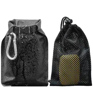 Portable Travel Soap Bag Set, 2pcs/set Including 1pc Waterproof Leakproof Bag and 1pc Mesh Bag, Quick Dry Soap Bag for Standard Soap Bars & Conditioner Bars, Travel Organizer Bag