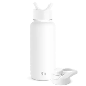 Simple Modern Summit Insulated Stainless Steel Water Bottle with Straw Lid and Chug Lid 32oz