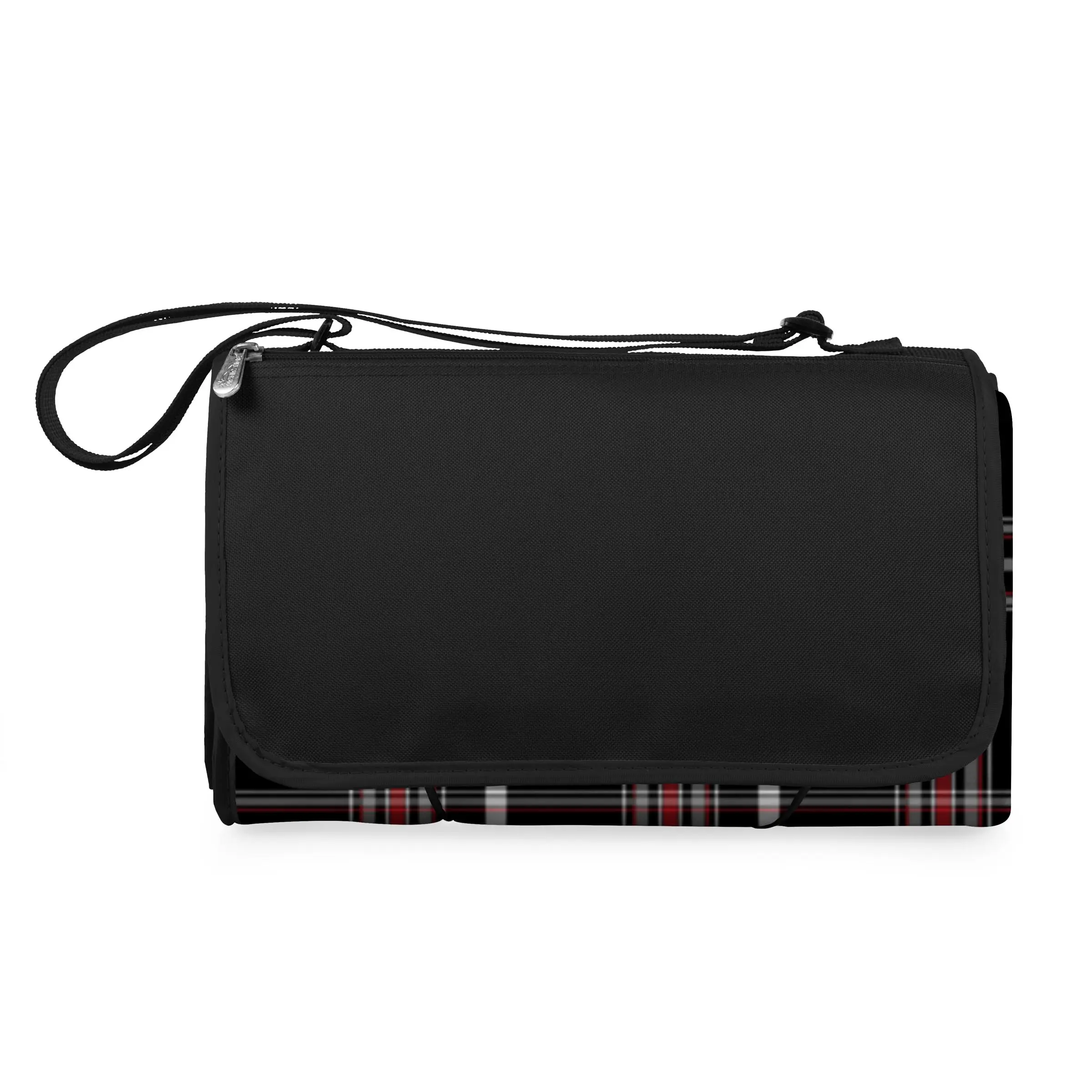 Black Tartan Pattern with Black Flap