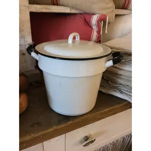 Vintage enameled bucket