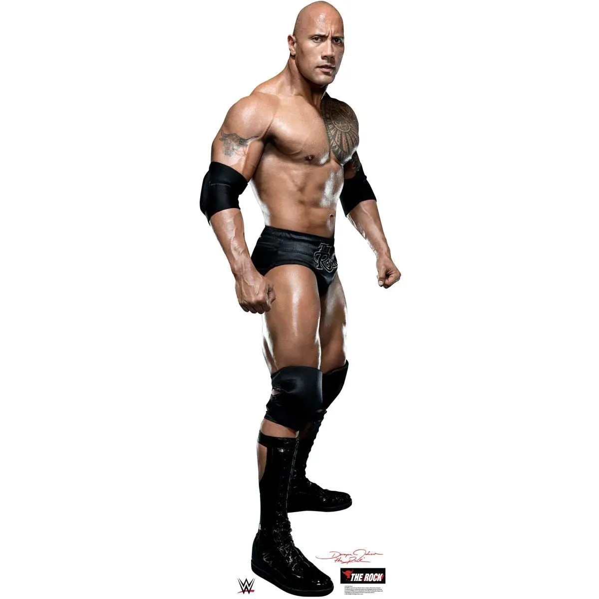 212 MAIN Life-Size WWE Cardboard Cutout - The Rock Depiction, 76x26 in, Home Supplies, Home Decor, Decoration Items, WWE Theme Party Decor for Fans