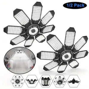 Motion Sensor Garage Light, Deformable Garage Lights Ceiling LED,Super Bright Motion Activated LED Shop Light for Stairway,Basement