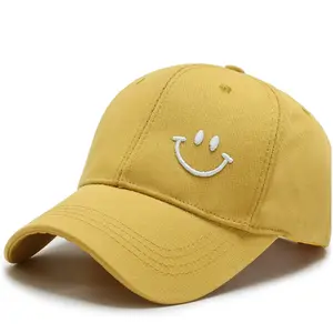 Smiley Face Yellow Baseball Cap