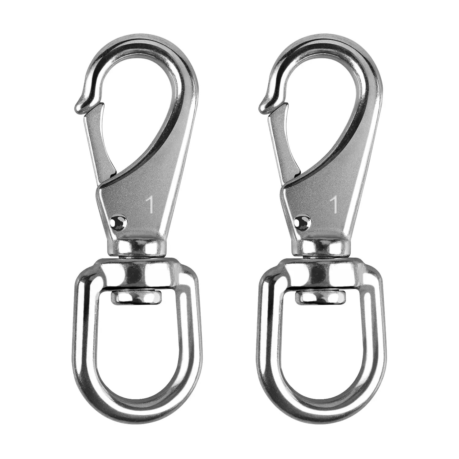 Stroller Clips, 2-Pack 3.5 in Heavy-Duty Metal Swivel Hooks for Diaper Bags and Purses, Fashion Accessory, Daily Use