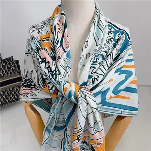 Palm Spring Seasons Cashmere Scarfs 130cm*130cm 70% Cashmere 30%Silk