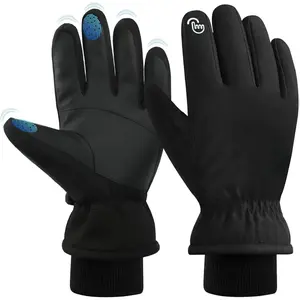 Waterproof Winter Ski Gloves for Men and Women 5-Layer Warmth Touchscreen Fingers for Snowboarding Outdoor Activities Unisex High-Density Fabric Reinforced Palm touchscreen design warm skiing beanie scarf glove