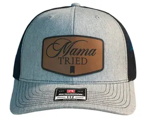 MAMA TRIED Funny Leather Patch Hat