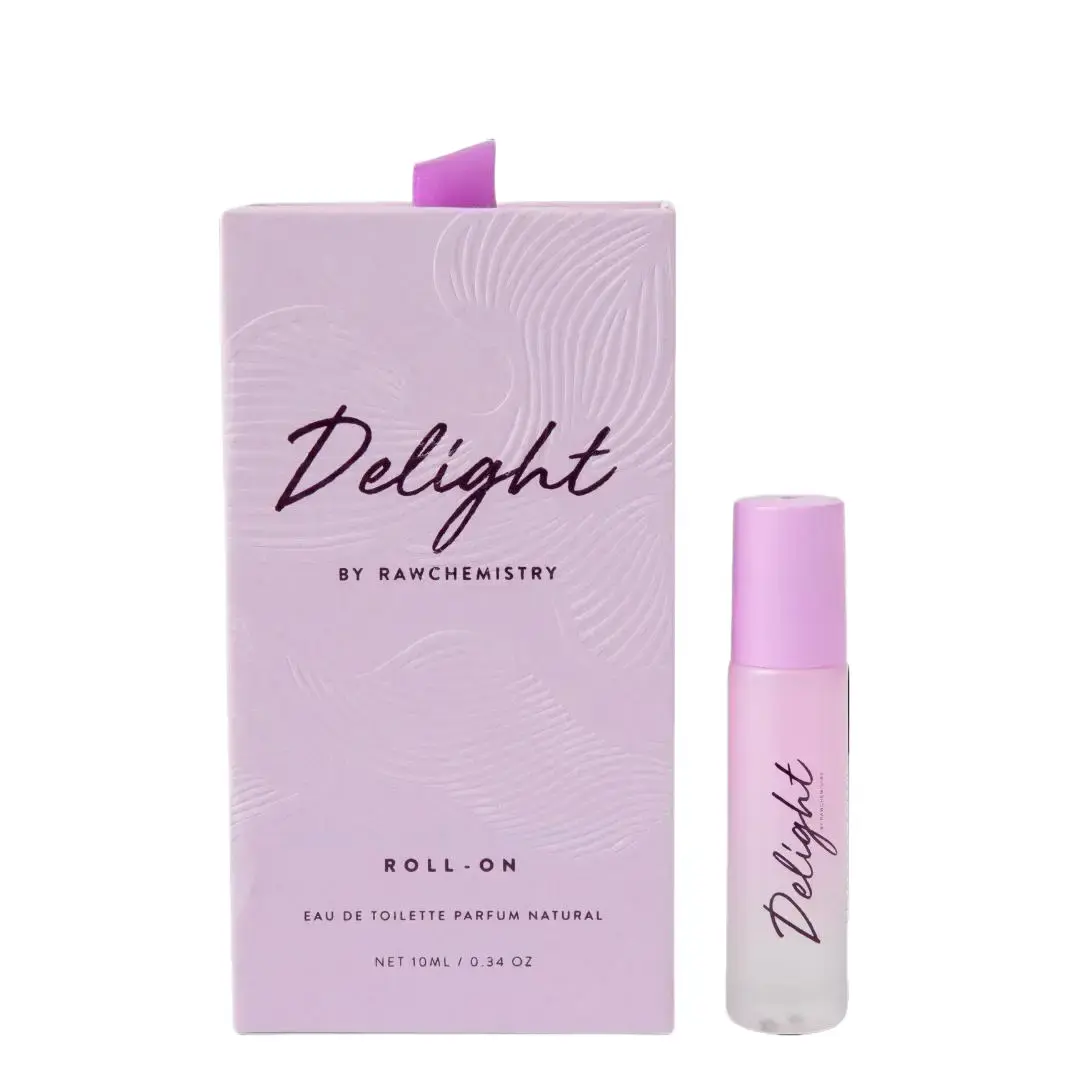 RawChemistry Delight Pheromone Infused Perfume Roll-On for Women | Alcohol-Free Women's Fragrance Oil | Long Lasting Luxury Perfume | Signature Pheromone-Infused Blend | Travel Size | 10ml / 0.34oz | Made in USA | Eau De Parfum