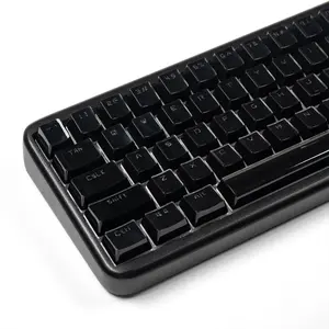 Crystal Jelly Keycaps, Black OEM Profile Keycaps, 134 Key Shine Through Keyboard Caps Set, Translucent Key Caps for 61/68/84/87/98/100 Cherry MX Keyboard Mechanical