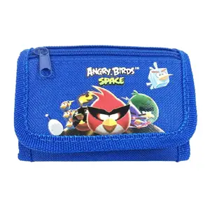 Angry Birds Tri-fold Blue Fabric Kids Wallet