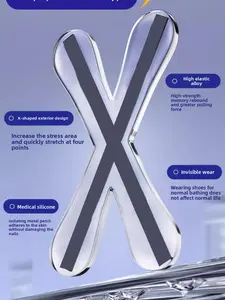 Titanium Alloy Ingrown Toenail Corrector, Double-Tension X-Shaped Nickel Nail Splint for Paronychia Correction, Nail Care Tool