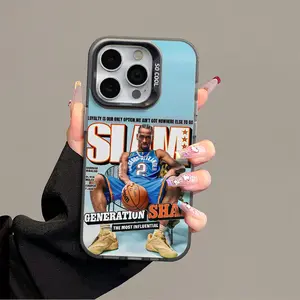 SGA Pattern Acrylic Basketball Smartphone Case, Anti-Drop Protective Casing for iPhone 17 Pro Max, 16, 15, 14, 13, 12, 11, XS Plus Handheld Cellphone Devices